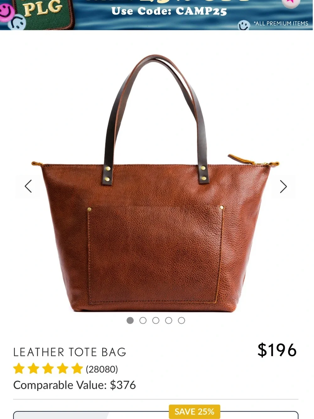 Portland Leather roomy leather